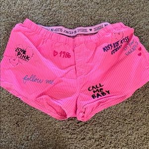PINK pajama shorts